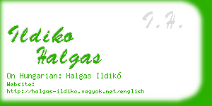 ildiko halgas business card