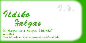 ildiko halgas business card